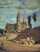  Jean Baptiste Camille  Corot Chartres Cathedral china oil painting artist